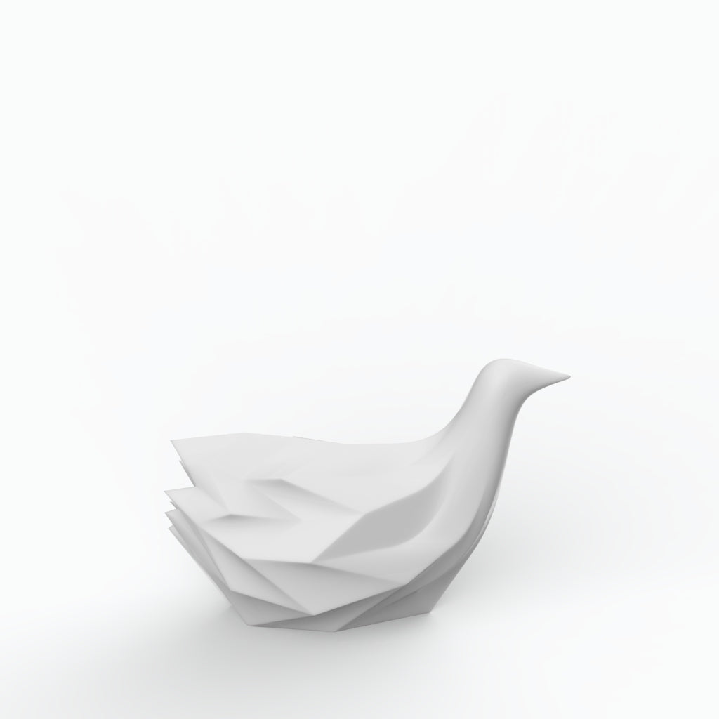 Columba Porcelain Bird Figurine Minimal (h19 cm) - Holaria