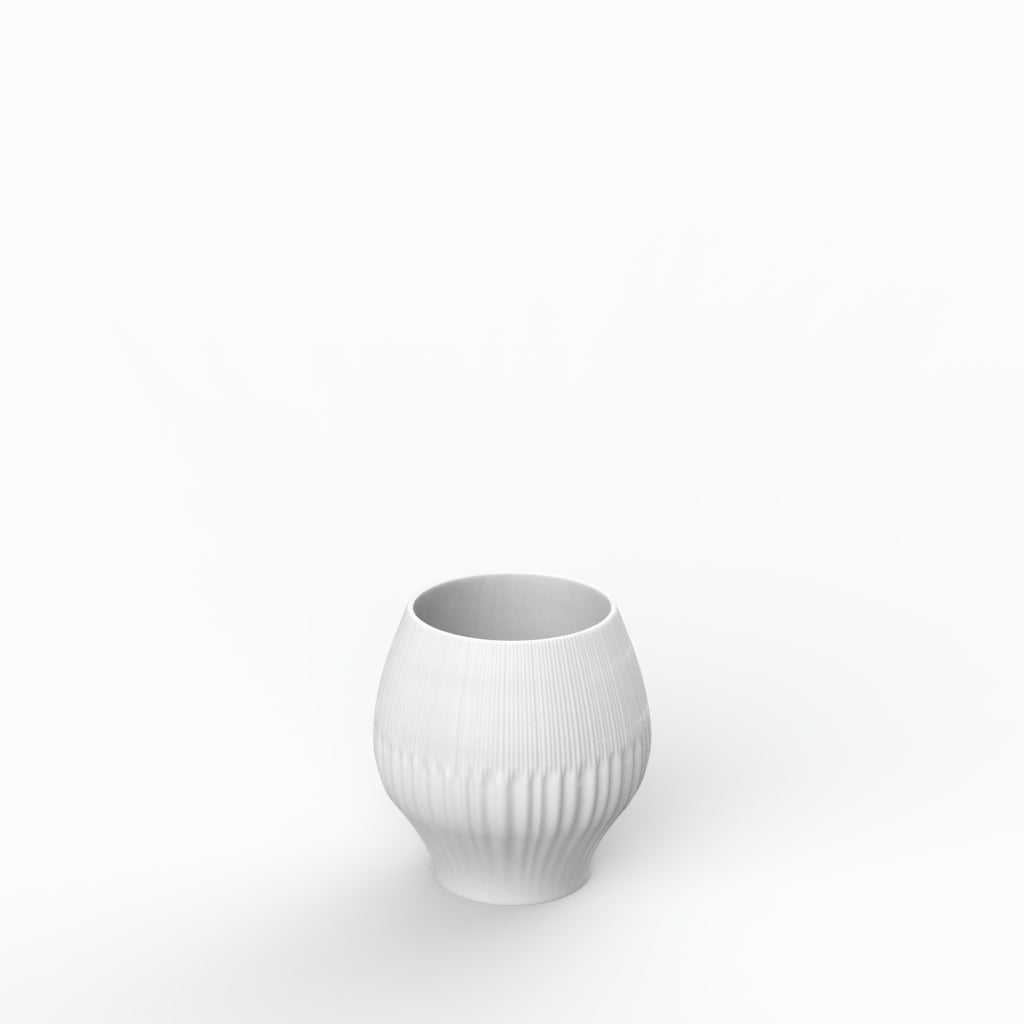 Drapeado P Porcelain Vase (h15 cm) - Holaria