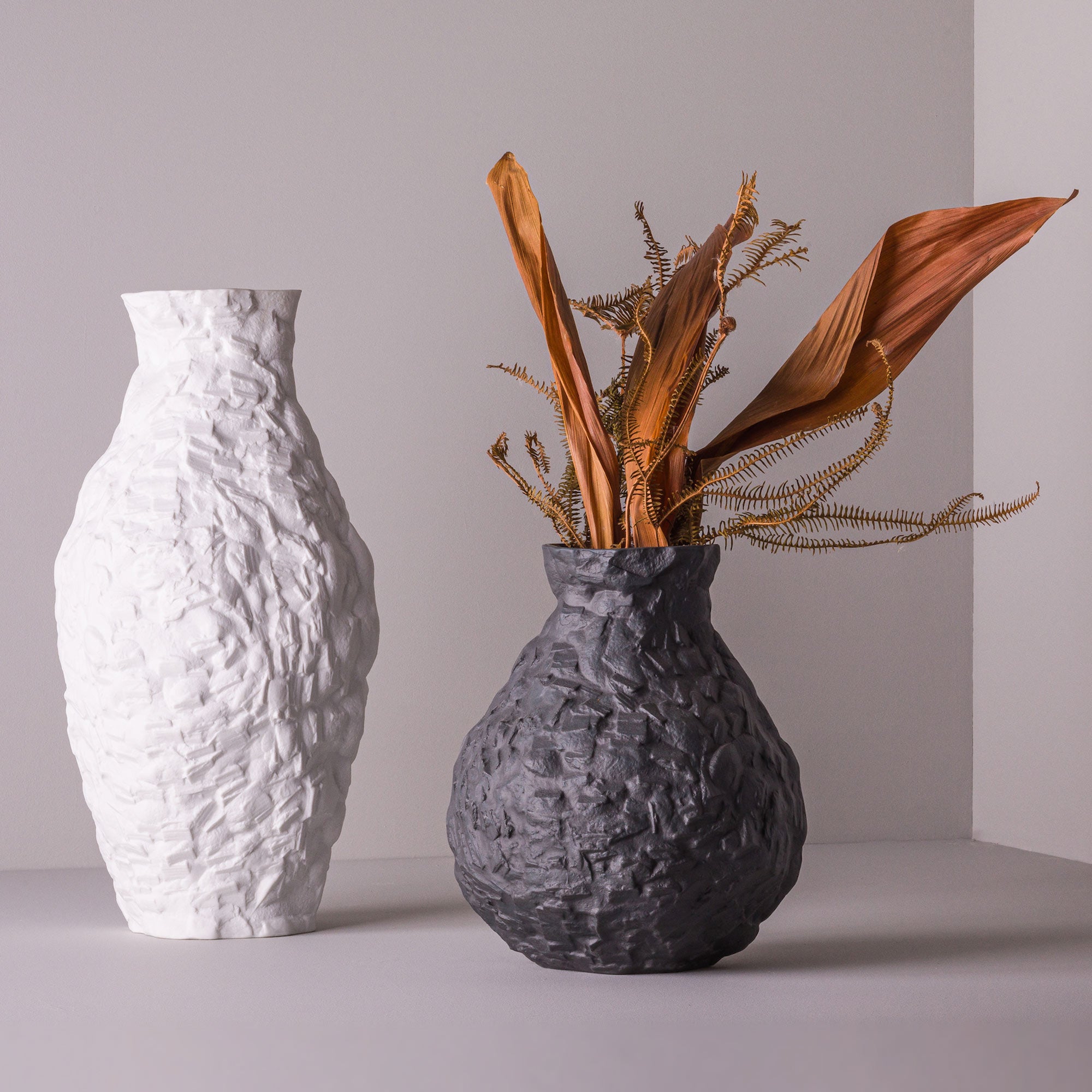 Edros Pedra P Porcelain Vase (h26 cm) - Holaria