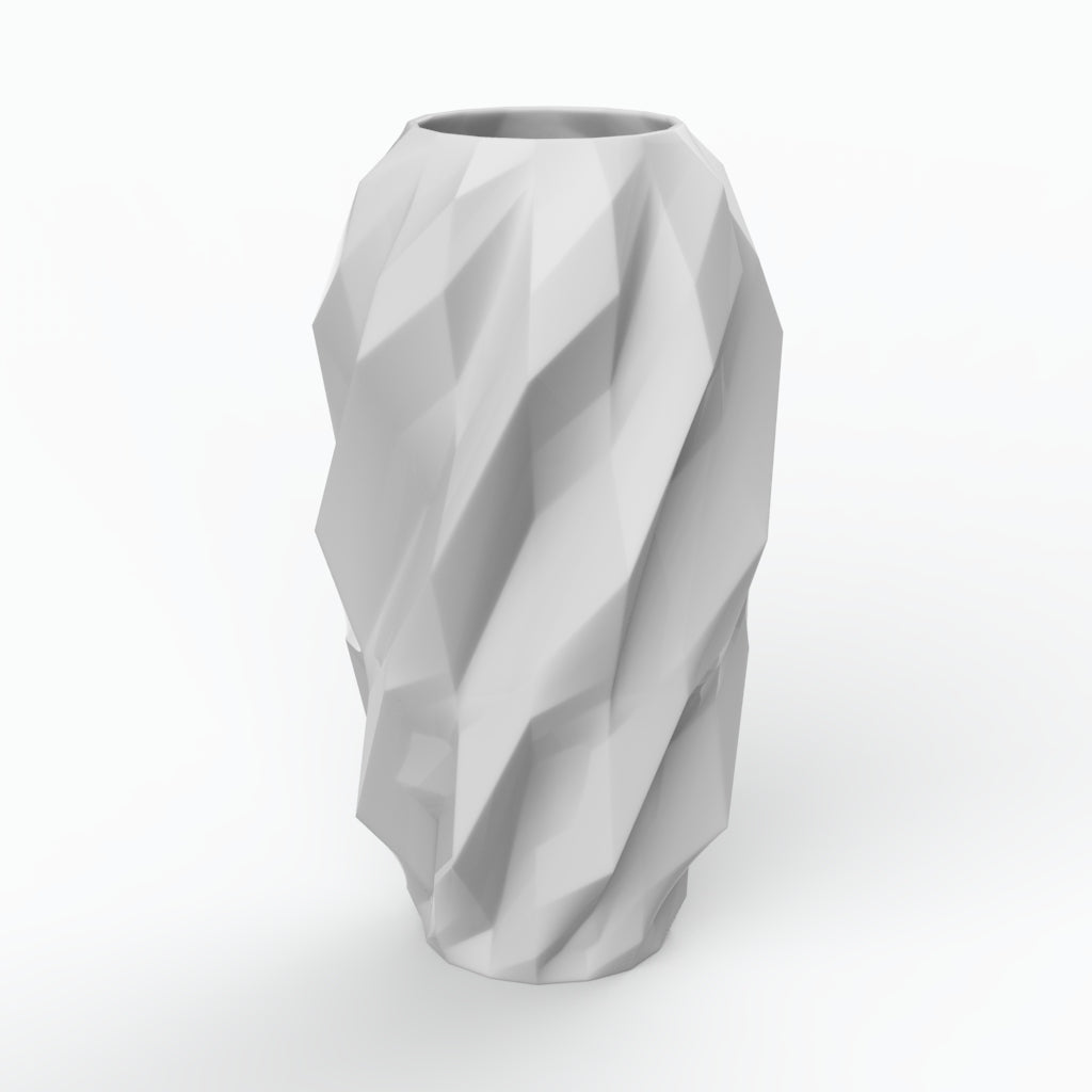 Plissan Geométrico G Porcelain Vase (h40 cm) - Holaria